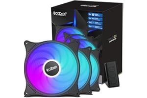 PCCOOLER ARGB 120mm Case Fan, 3 Pack FX120 RGB Fans Computer Case Fans, Aura +5V/3 PIN Addressabel PC Fans Advanced Lighting Customizations - PWM High Performance Cooling Fan for PC Case Computer Fan