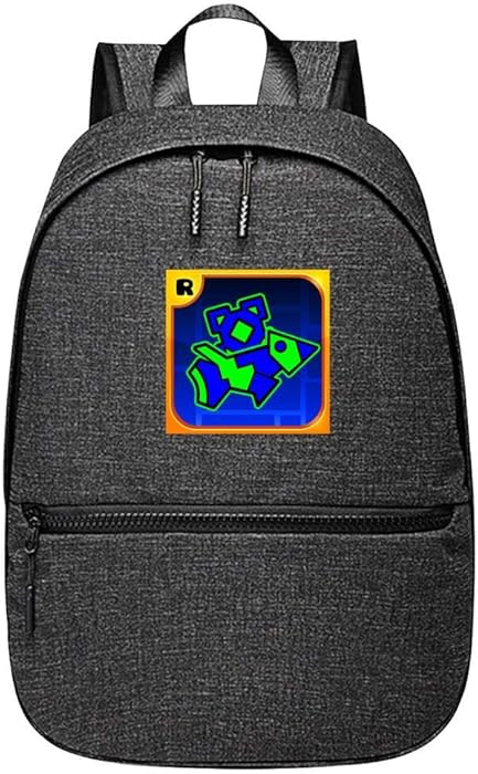 Primary and Secondary School Backpack,Geometry_Dash Large Capacity Student Bag Travel Laptop Backpack