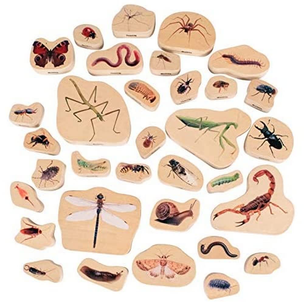 TickiT 73410 Wooden Minibeast Block Set, Pack of 33