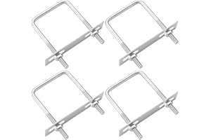 CDOKY Square U-Bolt, Stainless Steel Square Bend U Bolts with Nuts and Frame Plate for Automobiles Trailer, Ski Boat, or Sailboat Trailer (1.97" W x 3.15 L", M6*50 * 80)