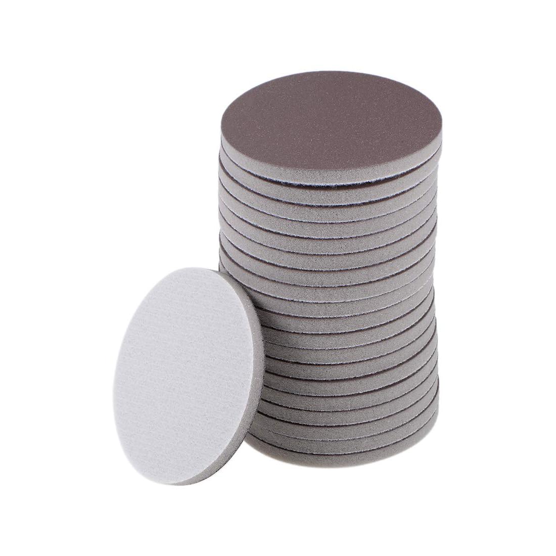 MACHSWON 3 Inch Sander Pad Sanding Sponge for Auto Wood Drywall Metal Brown Corundum 800-1000 Grit 20 Pcs