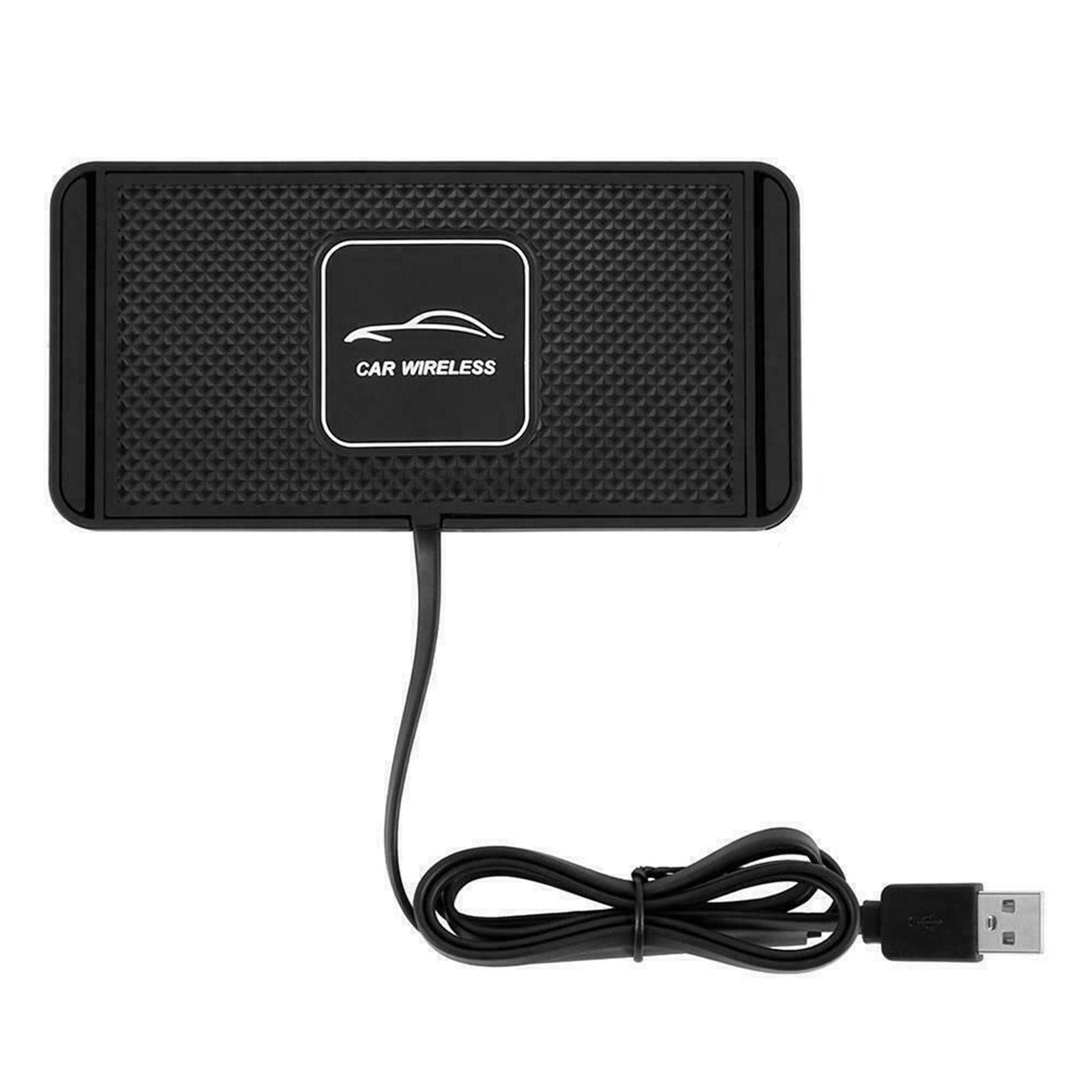 Car Wireless QI Charger Pad, 5/7.5/10W Non-Slip Fast Charging Mat Phone Holder Stand Dock