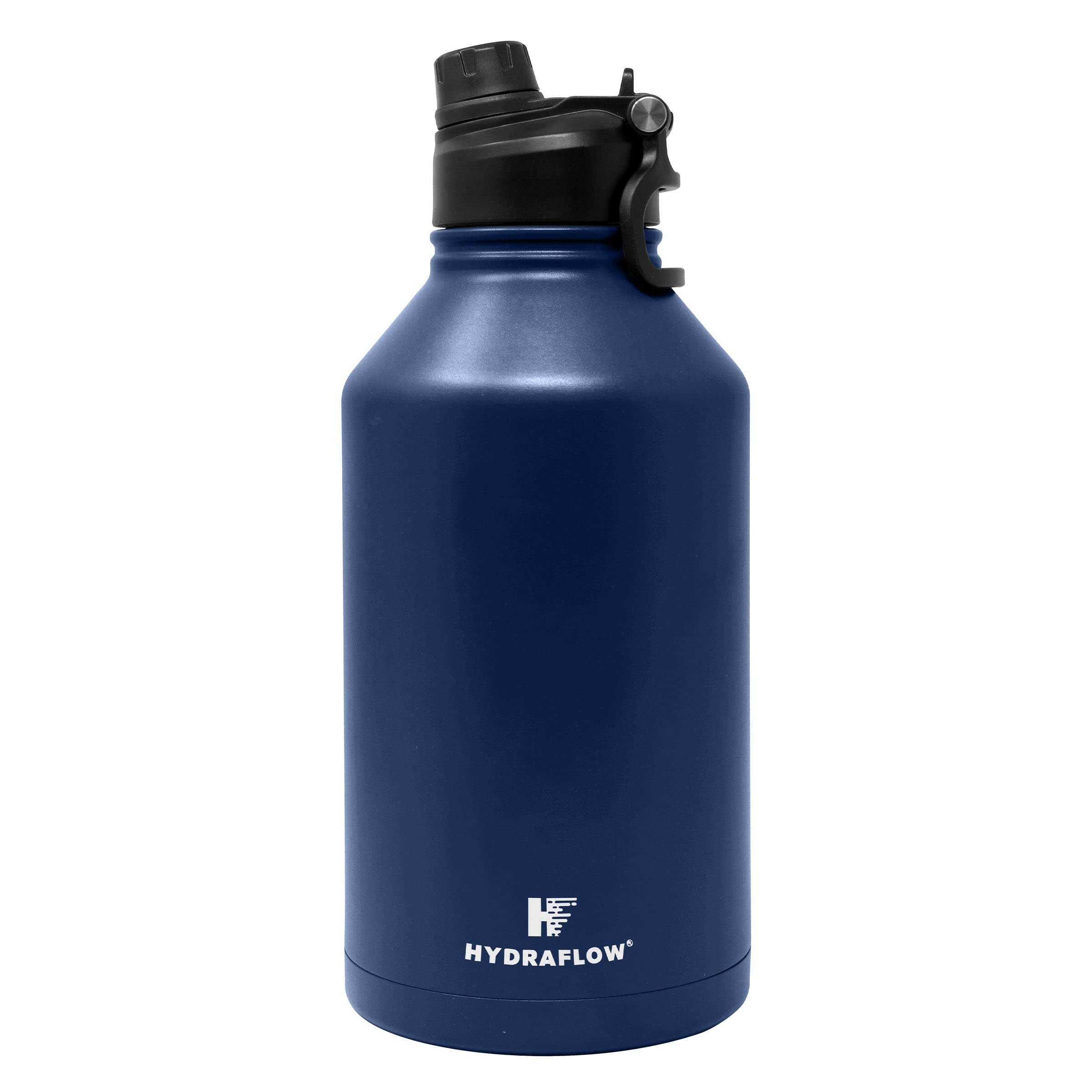 Photo 1 of (no lid)
Hydraflow Crusader - Triple Wall Vacuum Insulated Water Bottle with Dual Lid (64oz, Powder Navy) Stainless Steel Metal Thermos, Reusable Leak Proof BPA-FREE for Sports and Travel