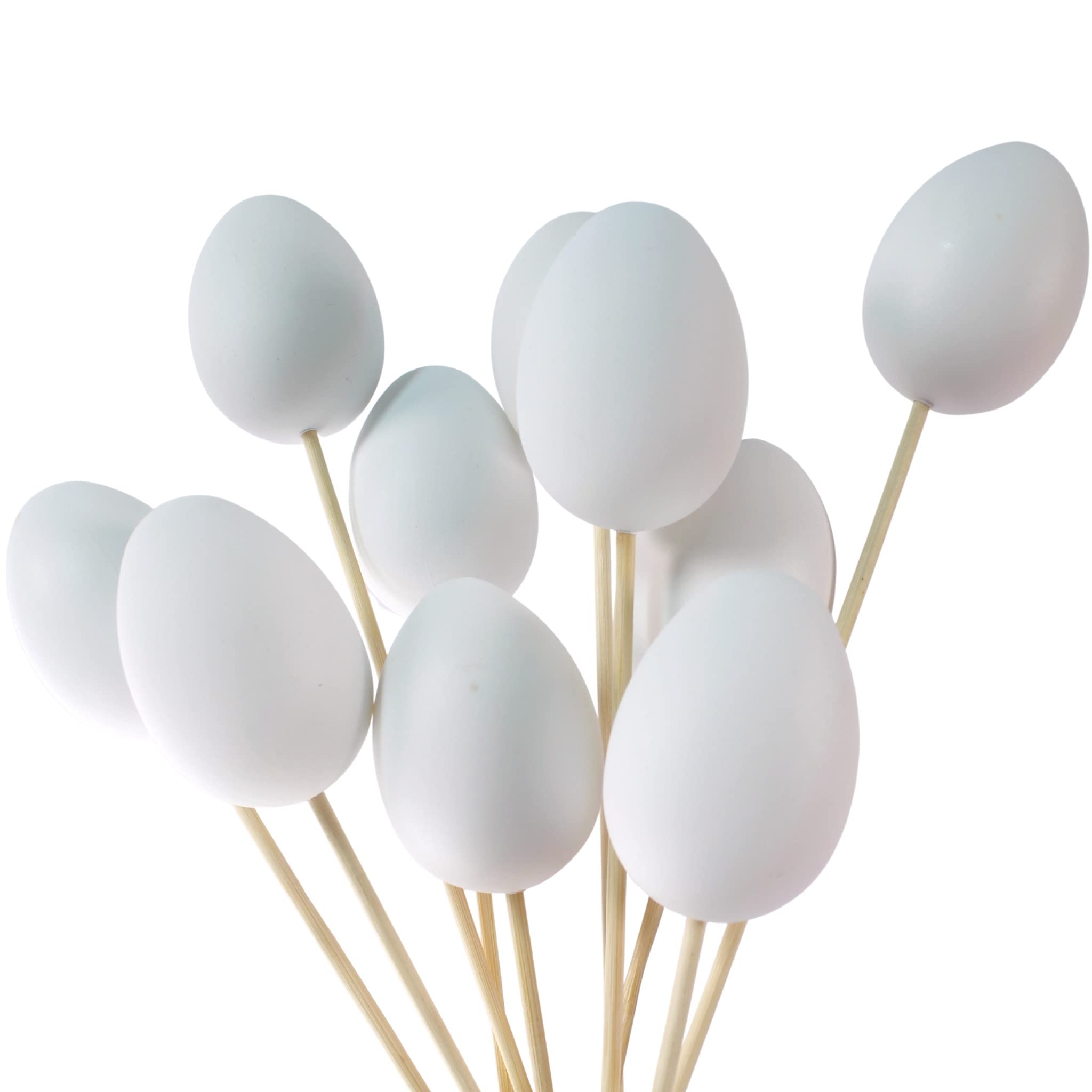 Plastic Hollow Eggs On Sticks White Easter Eggs to Decorate - 10 Easter Crafts Hollow Eggs & Sticks for Easter Decorations Great for Marbling