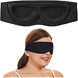 Stylish Sleep Eye Mask for All Sleeping Positions, 3D Contoured Cups, ALASKA BEAR 100% Blackout Cover, Cool and Comfort Conca