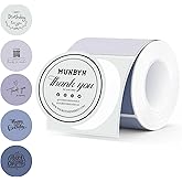 MUNBYN 2 Inch Circle Thermal Sticker Labels, Self-Adhesive Round Thermal Labels for Classification, Baking, 150 Sheets/1 Roll