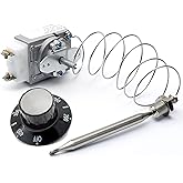 RX-1-36 Thermostat for Fryer 1/4" Mpt Stuff Box, 60125401 Thermostat for Deep Fryer Compatible with Pitco 60125401 fit for Royal Range 3113, Fryer Thermostat 200-400F