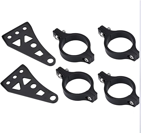 Amazon Yuehuam 2本セット オートバイの改造 ヘッドライトブラケット アルミニウム合金 オートバイのヘッドライトのフロントフォーク取り付けブラケット 39mm スタビライザー 車 バイク