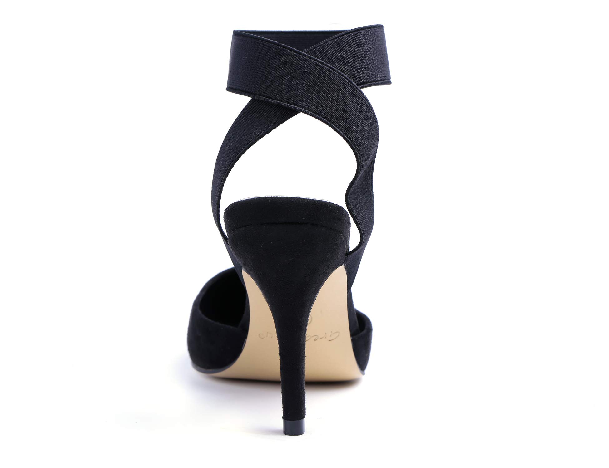 Greatonu Women High Heel Ankle Strap Closed Toe Sandals - Image 5