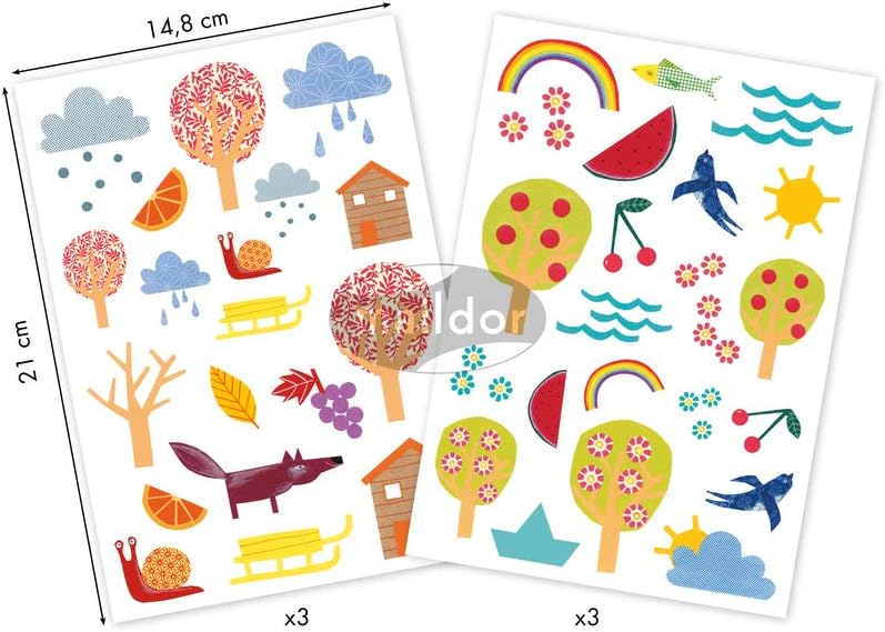 Maildor, Ref AE034O, Baby Stickers (Pack of 6 Sheets), 21 x 14.8cm, Seasons Designs, 120 Stickers Total, Brightly Coloured - Image 3
