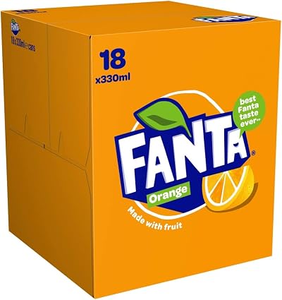 Fanta Orange Cans 18 x 330ml Brand New 100% Natural Flavours