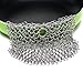 SySrion Round Cast Iron Cleaner Xl 7x7 Inch Premium Stainless Steel Chainmail Scrubber