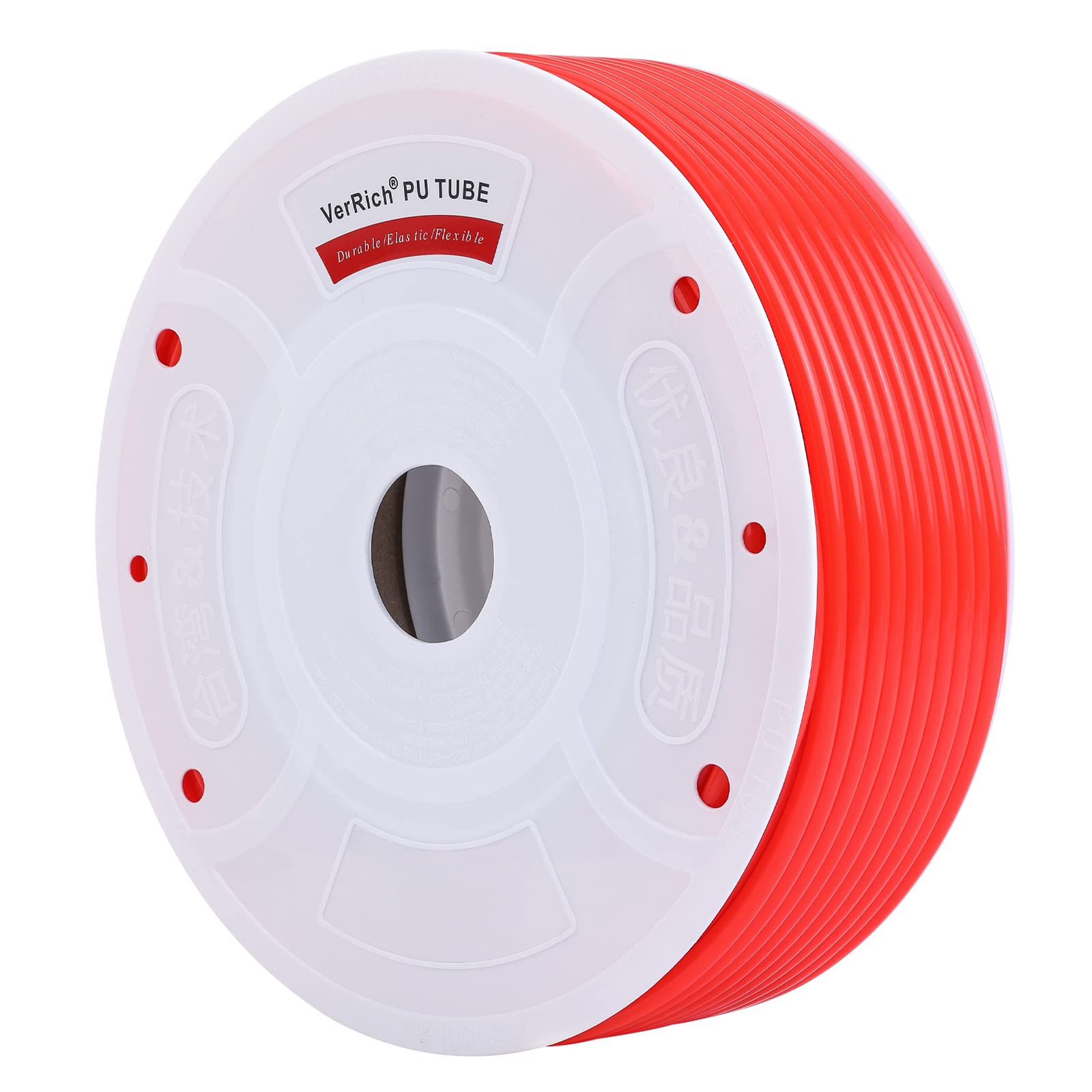 VerRich Pneumatic Tubing Pipe Pu Hose,Orange 8mm OD x 5mm ID 262 FT 80 Meters PU Air Hose Line Tube for Air Compressor Transfer — image 1