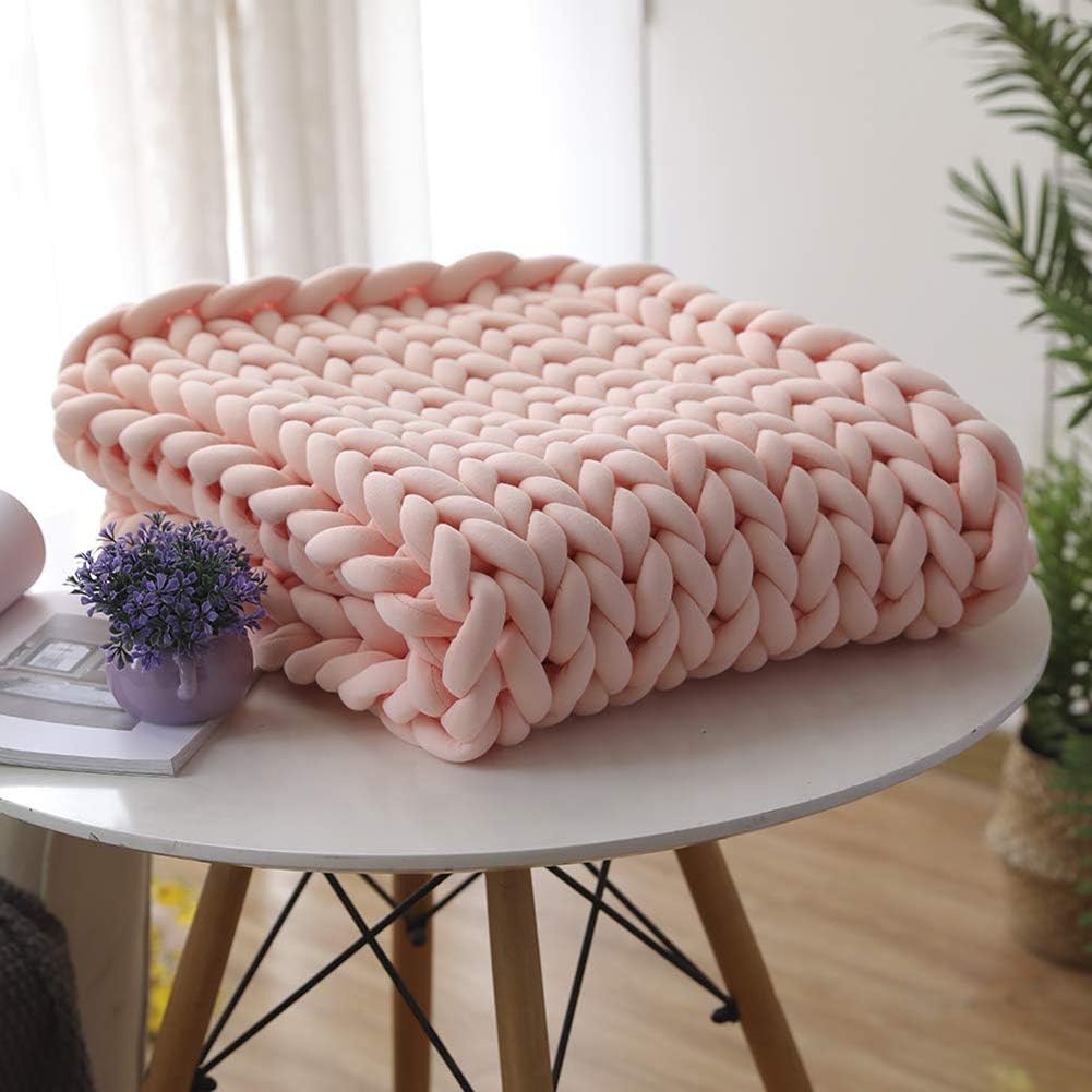 Amazon.com: JESU Chunky Yarn Blanket Full Size,Casual Handwoven Blanket