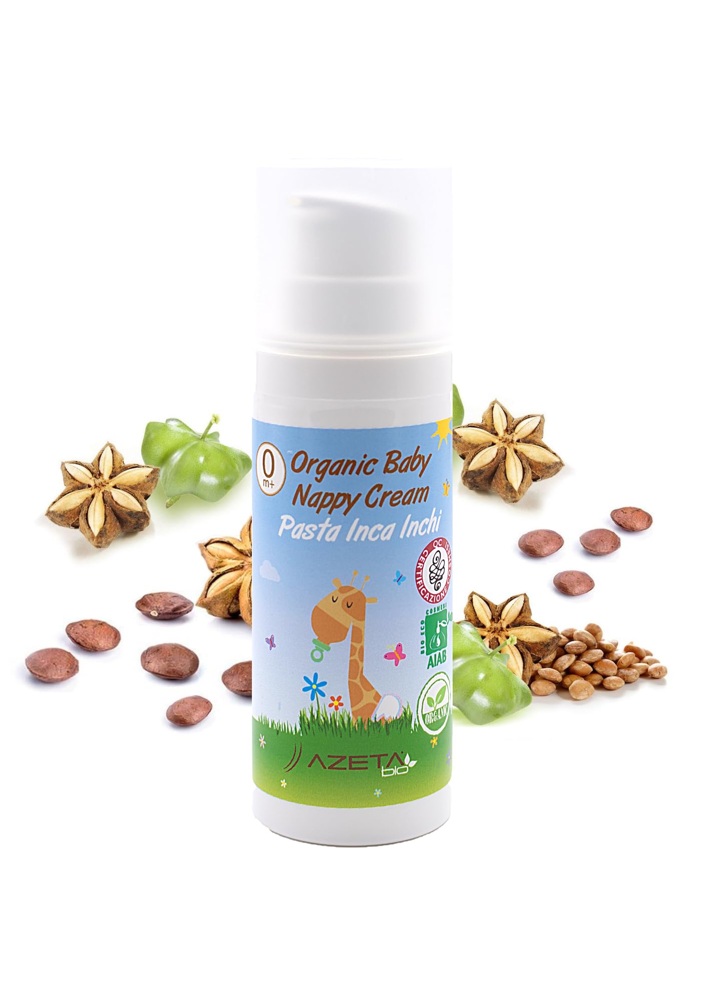 Organic Baby Nappy Cream - AZETAbio - 50 ml