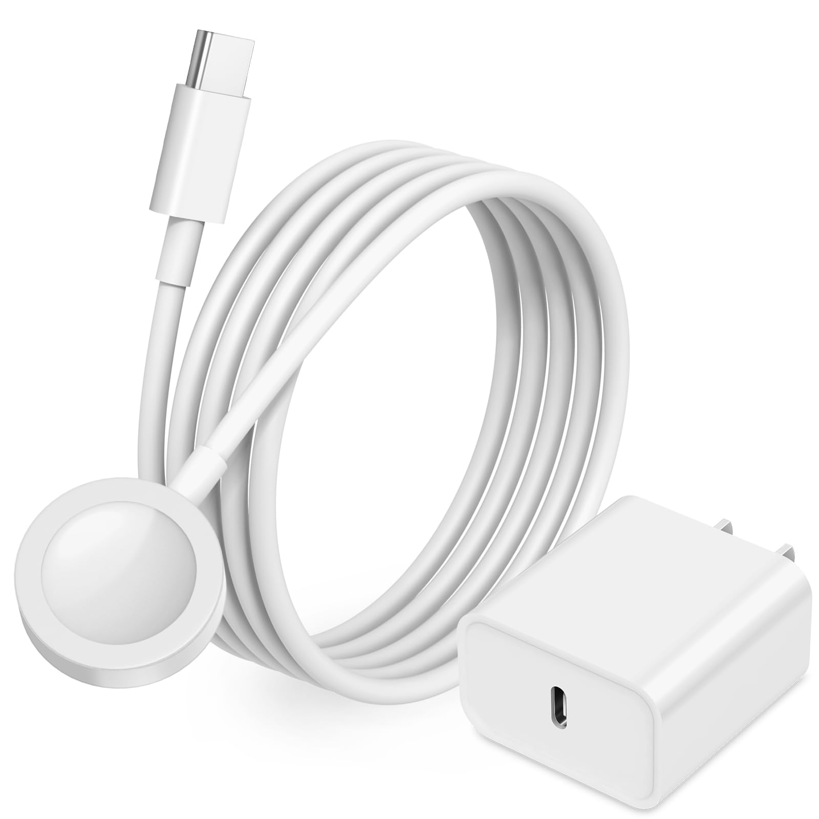 Apple Watch Charger,iPhone Watch Charger, Magnetic iWatch Fast Charger to USB C Cable 5Ft with 20W USB C Wall Charger Block for Apple iWatch Series Ultra/9/8/7/6/SE/SE2/5/4/3/2/1