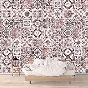 Wall Mural Beautiful Pattern of Mosaic Removable Self-Adhesive Large Wallpaper - 66x96 inches