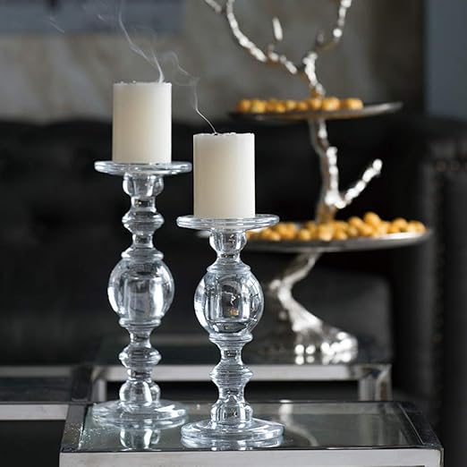 Candlestick European Crystal Glass Candlestick Candlelight Dinner