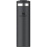 STANLEY 1913 Transit Flip Top Mug 0.47L - Keeps 6 Hours Hot - 8 Hours Cold - Dishwasher Safe - Leakproof - Car Cup Holder Compatible - Insulated Coffee Cup - Black 2.0
