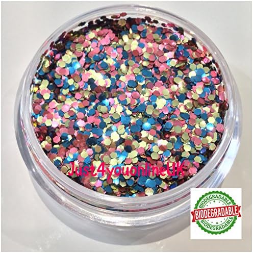 Biodegradable GLITTER Cosmetic Chunky Glitter for Face, Body, Hair, Nails Large 10g Pot (Allure)