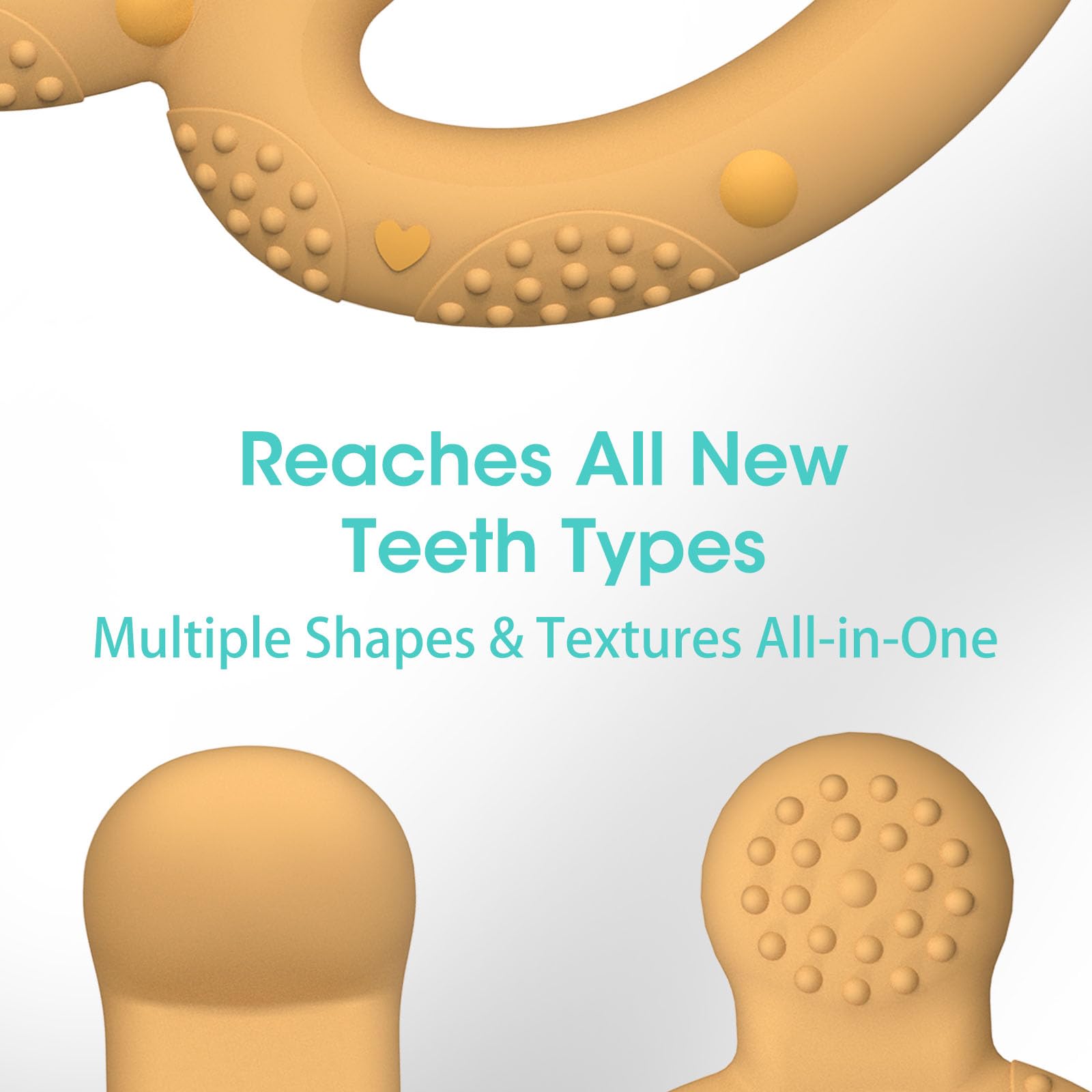 3 Pack Baby Teething Toys for Babies 3-6 Months, Silicone Teething Ring Toys for Babies 6-12 Months, BPA Free Soft and Dual Textured Nipple Teether Relief Soothing Sore Gums Chew Infant Sensory Toys