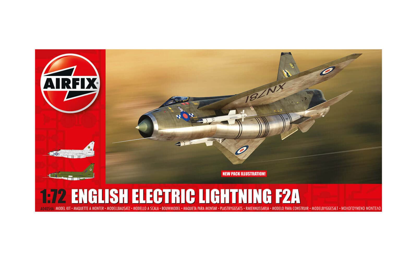 AIRFIX - Model Set - A04054A English Electric Lightning F2A Model Building Kit - Plastic Model Plane Kits for Adults & Children 8+, Set Includes Sprues & Decals - 1:72 Scale Model