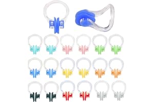 20 Pcs 10 Colors 6 Pcs Swimming Nose Clips Silicone Nose Plugs for Adults Children Kids Waterproof Nose Clips for Swimming, D