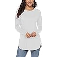 Newchoice Women's Casual Batwing Long Sleeve T Shirt Round Neck Basic Loose Tunic Tops