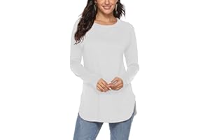 Newchoice Women's Casual Batwing Long Sleeve T Shirt Round Neck Basic Loose Tunic Tops