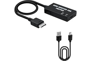 Mcbazel HDMI Adapter for PS2/PS1/PS ONE, PS1/PS2/PS ONE to HDMI Adapter Converter Support 4:3/16:9 Screen Aspect Rtio Switch 