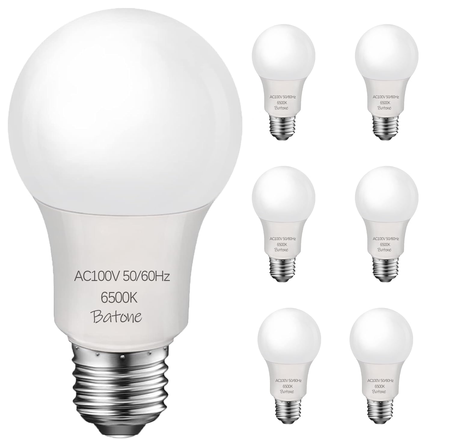 Batone LED電球 E26口金100W形相当小形電球 昼光色 6500K 1450lm 広配光 高輝度 高演色性 省エネ 密閉形器具対応 断熱材施工器具対応ミニクリプトン・ミニランプ形電球（6個）商品画像