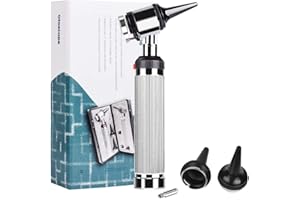BEYOUNG Ear Otoscope Kit - 4X Magnifying Ear Scope with Lights Endoscope Diagnostic Medical Instrument Otoscope - 3 Speculum Tips Inspect Ear for Children, Adults, Doctors, Veterinary, Pets Screening