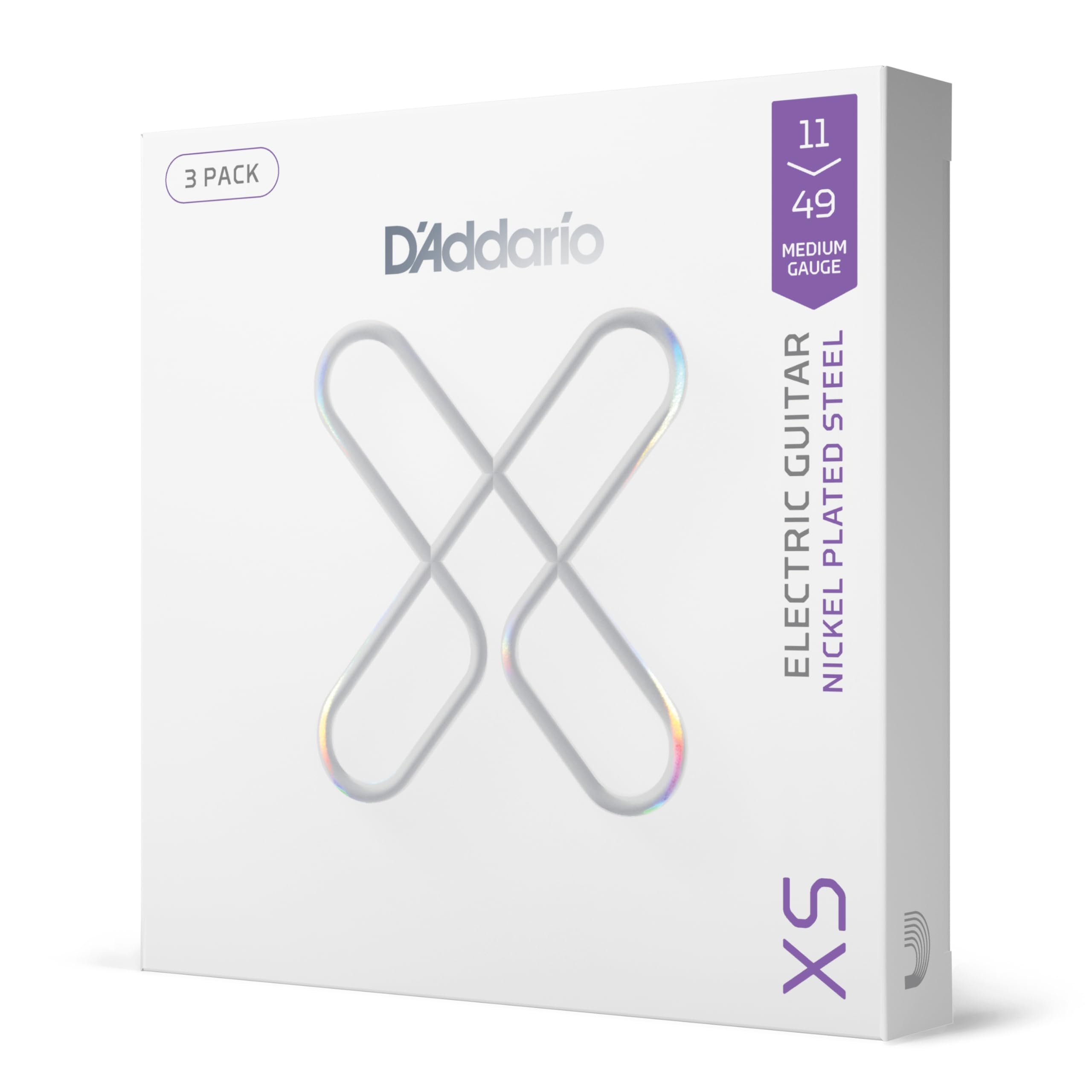 D'Addario Guitar Strings - XS Coated Electric Guitar Strings - Extended Lifespan for 6 String Guitars - XSE1149-3P - Medium, 11-49 - 3 Pack — image 1