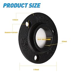Antirust Black Floor Flange, Home TZH Malleable