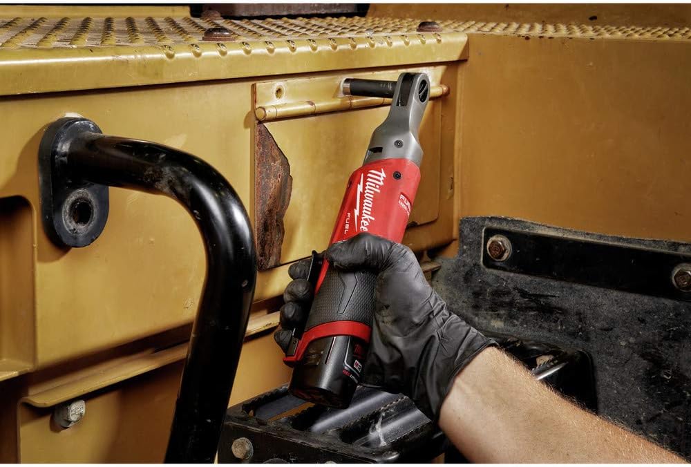 Milwaukee 2557-22 M12 FUEL 12-Volt Lithium-Ion Brushless Cordless 3/8 in. Ratchet Kit W/ (2) 2.0Ah Batteries, Charger and Tool Bag: Automotive