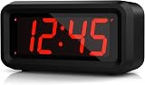 KWANWA Digital Alarm Clock Battery Operated 1.2 inch LED Travel Clock