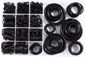 Litorange Silicone 580PCS 45A Universal Black O-Ring Sealing Gasket Washer Seal Assortment Set (Better Than Rubber) for Plumbing,Automotive,General Repair 15 Size with Case