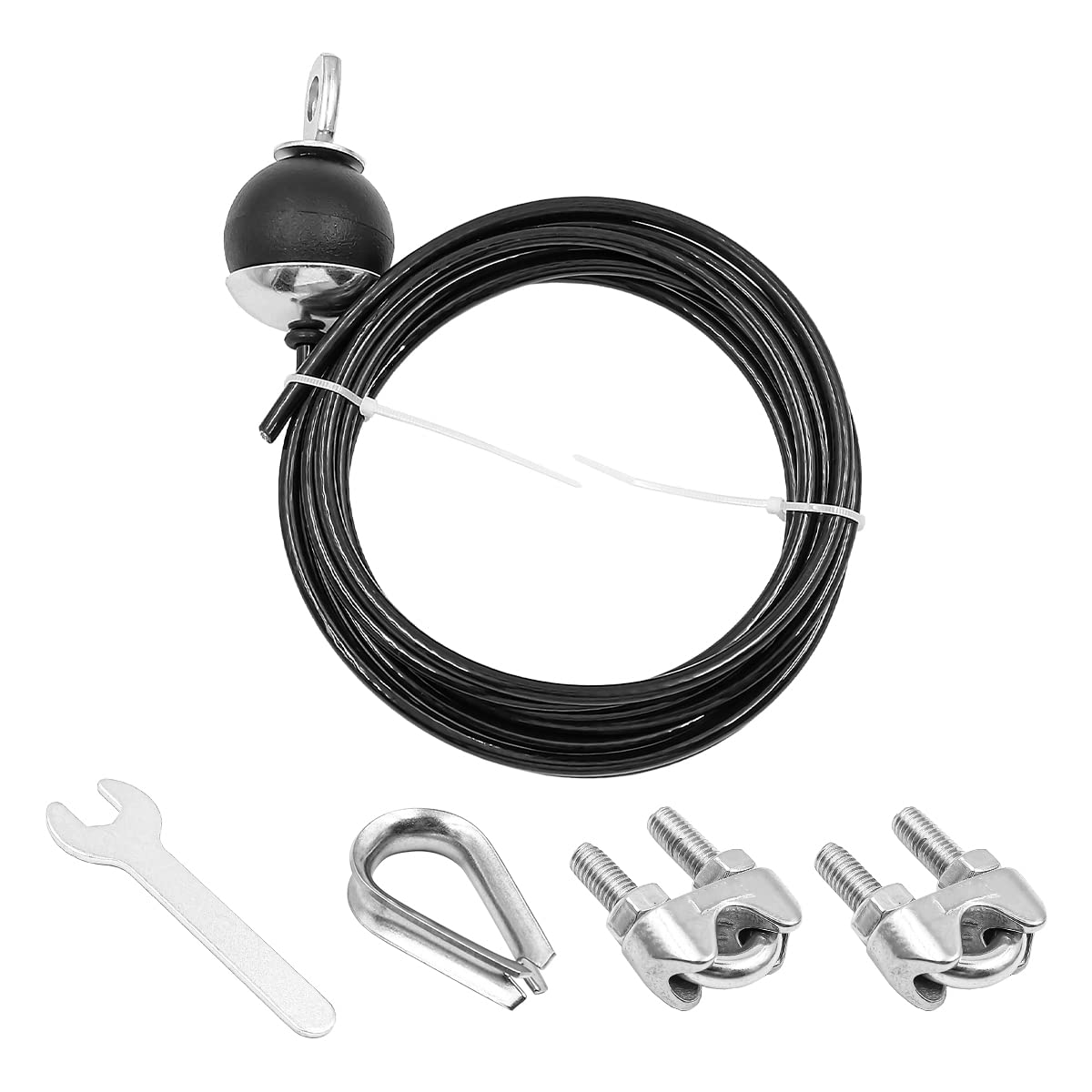 ANCLLO Cable Pulley System Weight Pulley System Gym Cable 3M Adjustable Length for Lat Pull Cable Pull Fitness