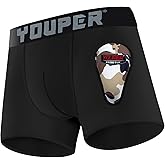 Youper Youth Elite Boxer Briefs w/Soft Athletic Cup, Boys Stretch Boxer Jock for Baseball & Football