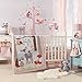 Lambs & Ivy Little Woodland Animals Fitted Crib Sheet, White