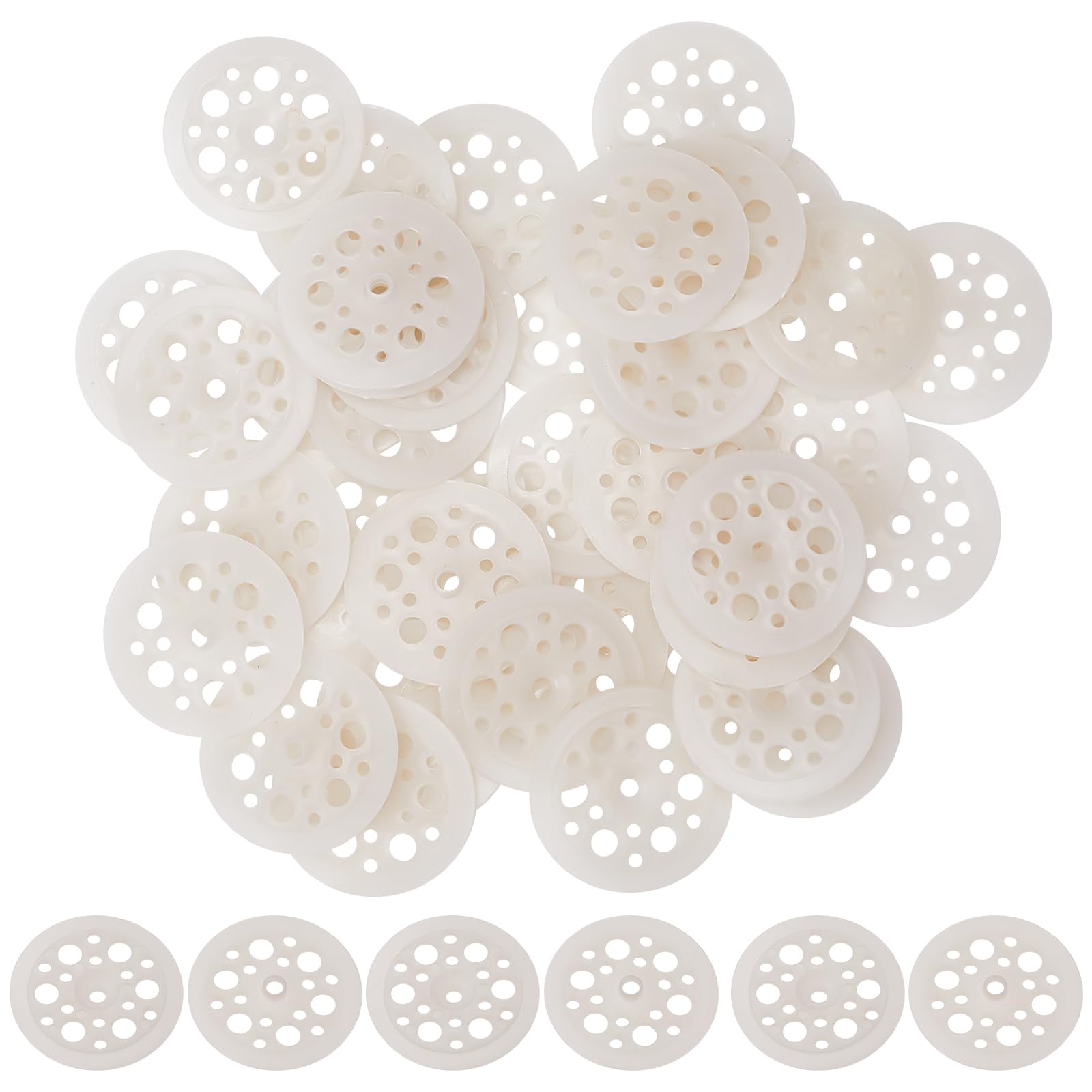 GORGECRAFT 100Pcs Plastic Washers Load Spreading Polypropylene Washers Ceiling Disc for Fixing and Supporting Rigid Foam Insulation Foam Board Load Spreading for Screws Nail, 46.5Mm In Diameter