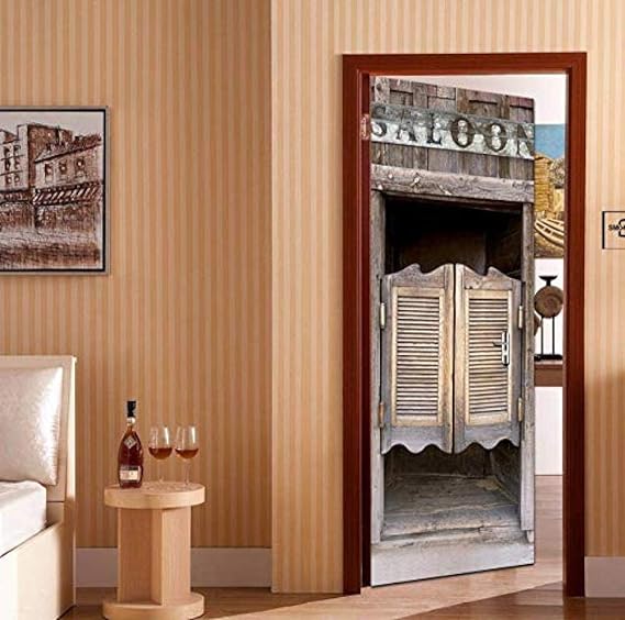 Etiqueta Etiqueta De La Puerta De La Barra Occidental Autoadhesiva Pvc