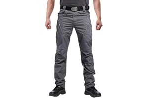Hiwise Men's Ripstop Tactical Pants Water Resistant Stretch Cargo Pants Lightweight EDC Hiking Work Pants