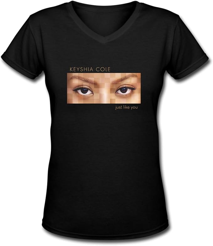 Amazon.com: GONGQI Keyshia Cole Women's Cotton V-Neck Slim Fit Short Sleeve Funny T-Shirt: Clothing