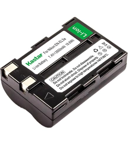 HOSAN Batterie EN-EL3 / EN-EL3E 1650mAh – Remplacement Puissant Pour Nikon D50, D70, D80, D90, D200, D300