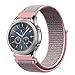 Gear S3 Frontier / Classic Sport Loop Band, Fintie 22mm Lightweight Breathable Nylon Replacement Strap Bands with Adjustable Closure for Samsung Gear S3 Smart Watch - Pink Sand