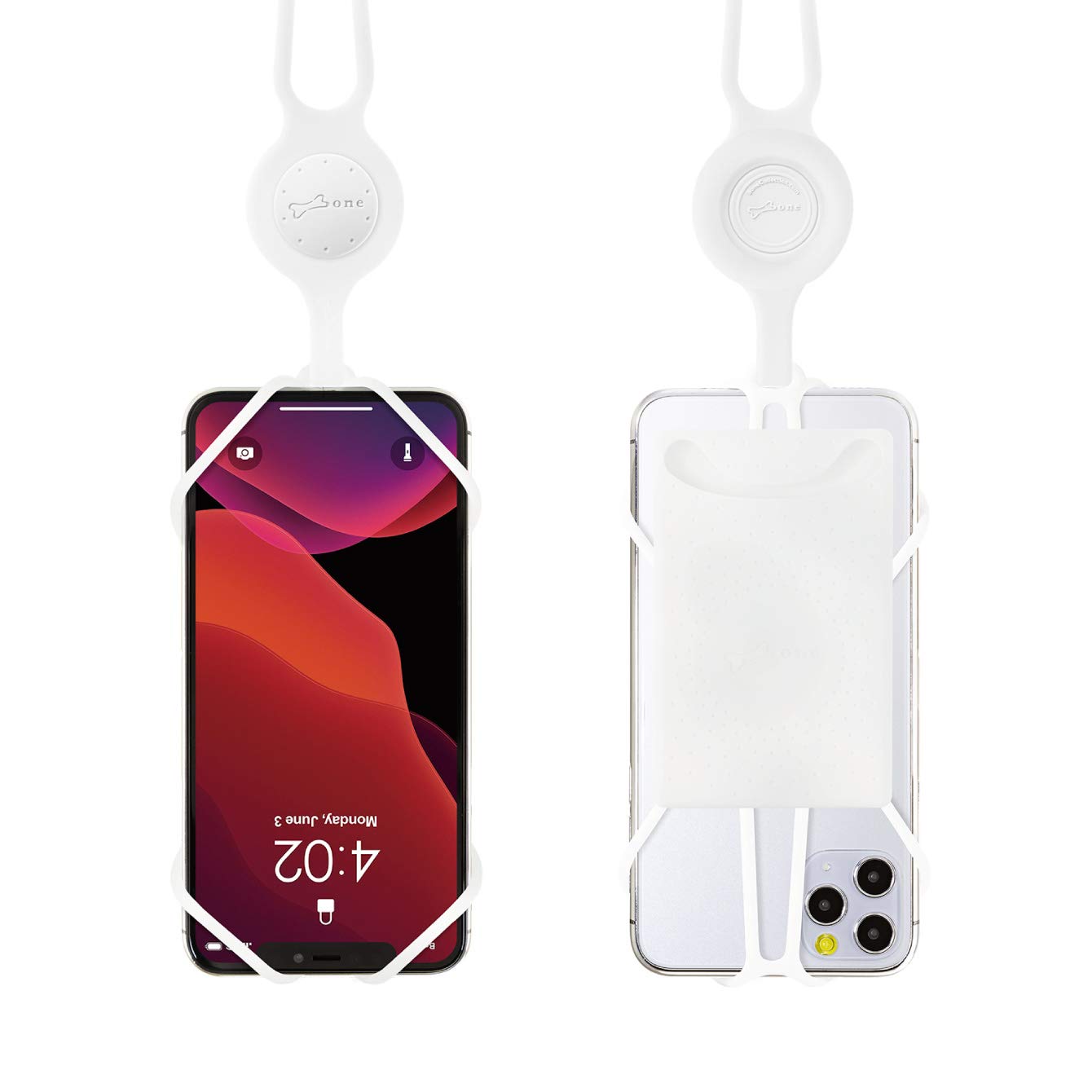 Bone Lanyard Phone Tie 2 with Card Holder, Cell Phone Lanyard Neck Strap (Includes Phone Holder with Detachable Card Pocket for iPhone 13 12 min Pro Max 11 Pro Max Samsung Galaxy