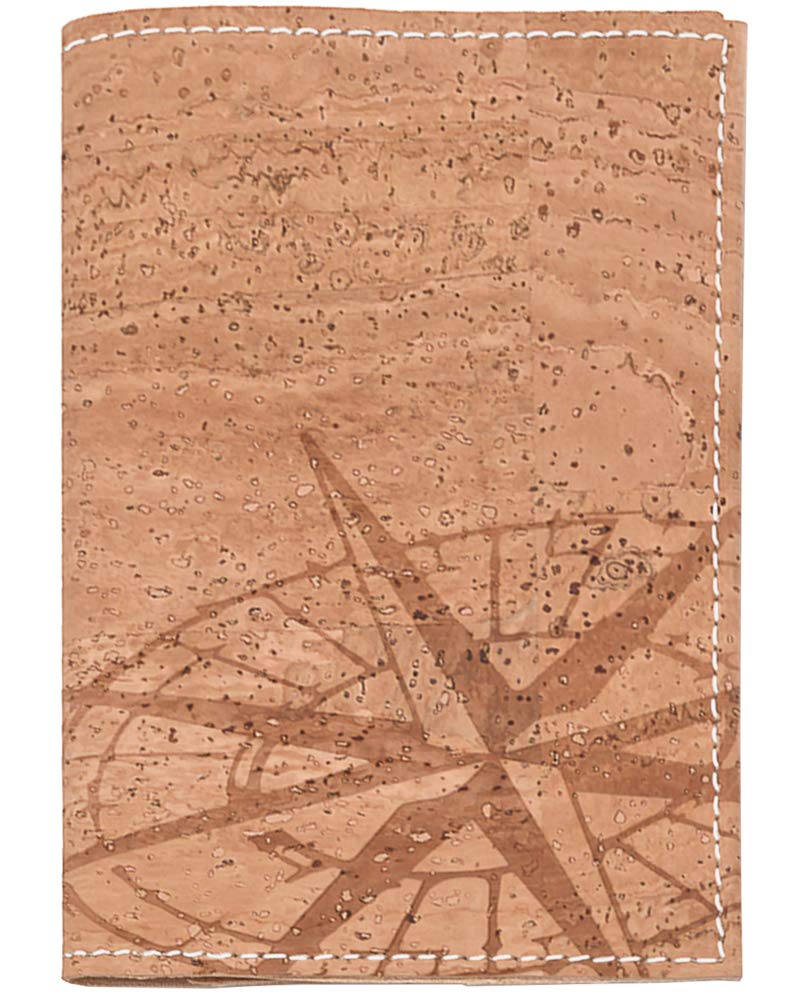 SIMARU Passport holder made of elegant cork leather in beige, protective cover for your passport; water-repellent and robust, sustainable and vegan; the perfect protection for your travel documents or
