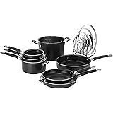 CUISINART N51-12BK SmartNest Nonstick Aluminum Nesting Cookware Set, 12 Piece, Black