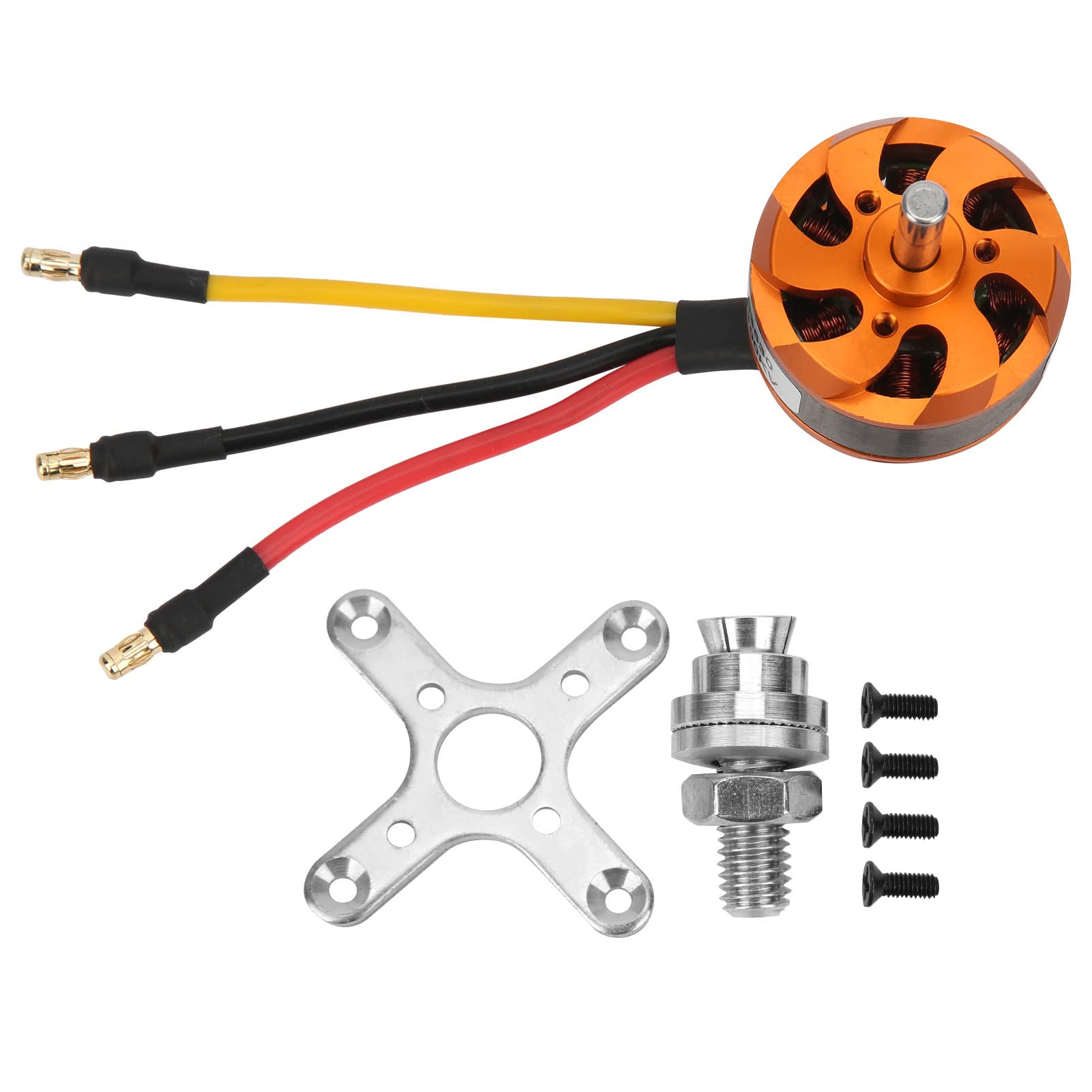 VGEBY Brushless Motor, 1100KV Brushless Outrunner Motor Replacement with Adapter RC Accessories for 8in Blade Remote Control Plane, VGEBY7XO4EV0NDC